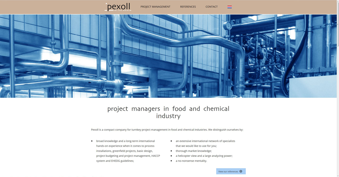 Realisatie website Pexoll