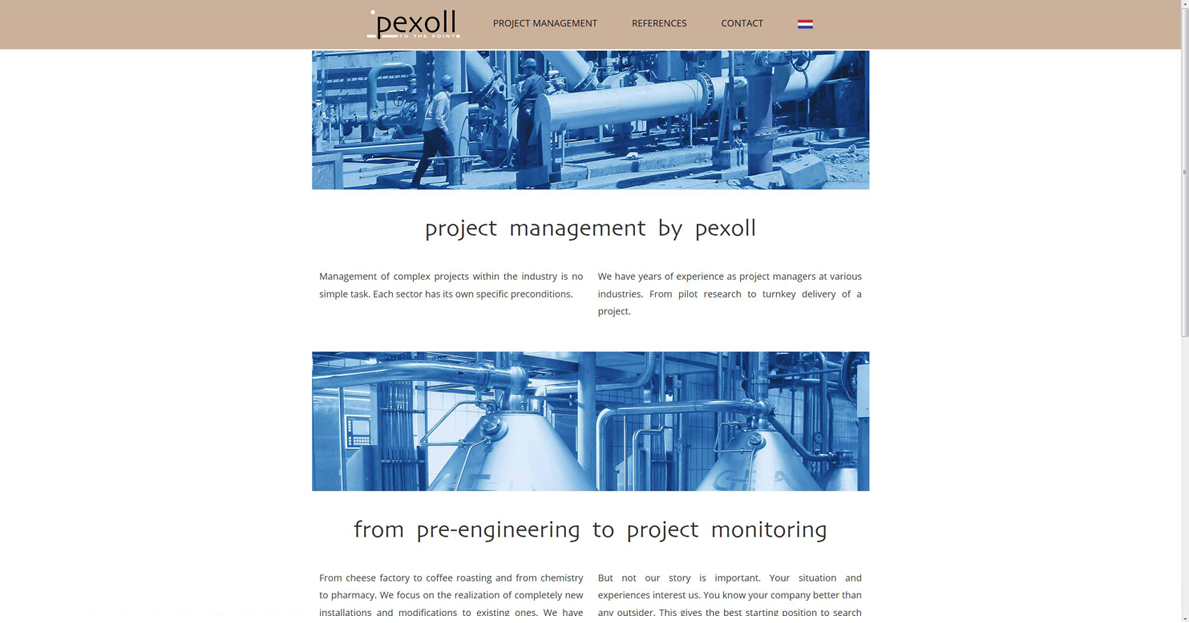 Realisatie website Pexoll