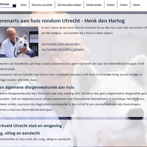 portfolio websites dierenarts henk den hartog